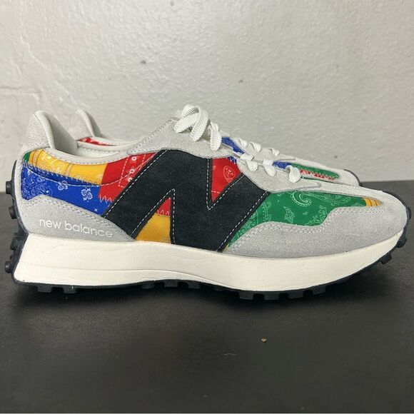 New Balance Shoe PalaceX327 unity pack Patchwork Bandana #MS327SPM Size 10 - Picture 1 of 8